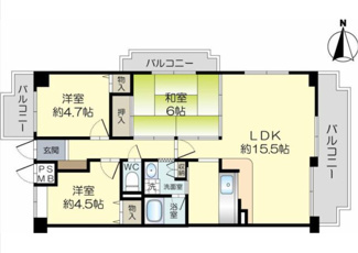 【間取り】 | パークフォレスト千里 | 間取り★