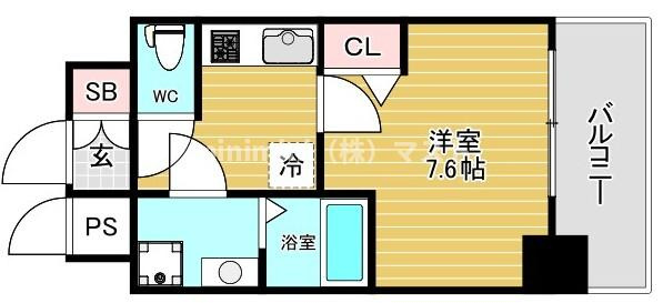 ララプレイス四天王寺前夕陽ヶ丘プルミエの間取り