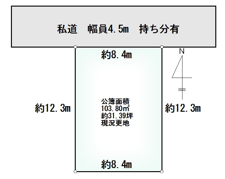 売地　野田市新田戸176-16の土地図