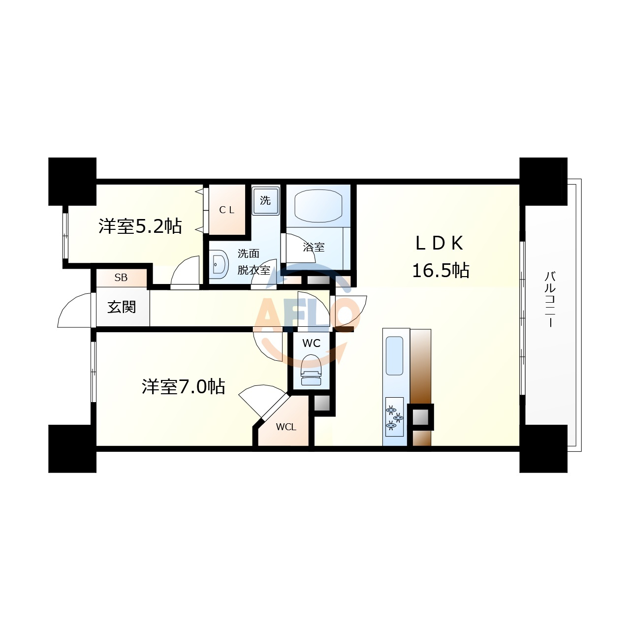 CITY SPIRE難波グレイスの間取り|CITY SPIRE難波グレイス　間取り