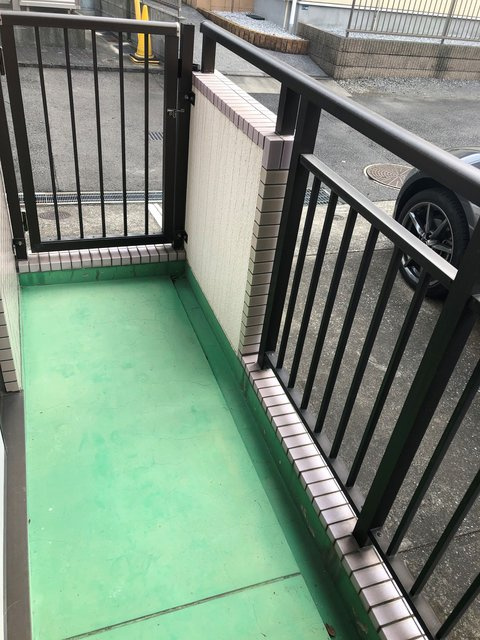 青山コーポＢのバルコニー|※写真は101号室のものです