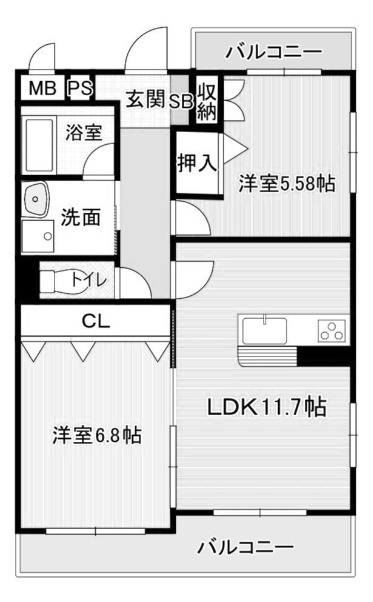 KIRA YAESUの間取り