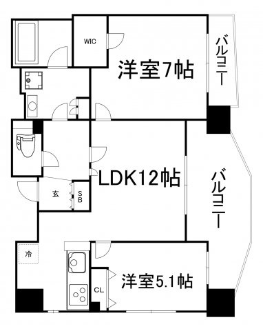 【間取り】 | エステムコート谷町六丁目Ⅱアクティーネ