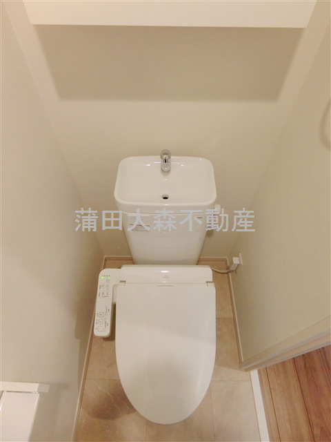 IXO M's HOUSE(イクシオエムズハウスのトイレ|棚収納と温水洗浄便座付きのトイレ　