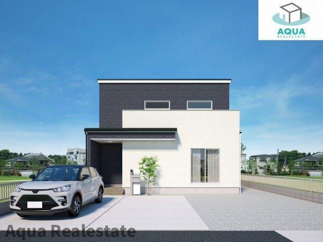 丸亀市郡家町の新築一戸建の外観パース|外観パースです