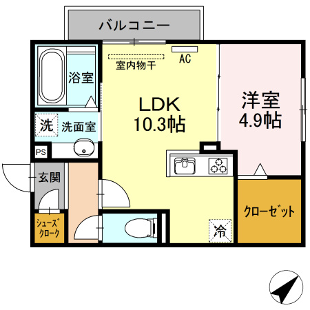アメニティ橋口の間取り