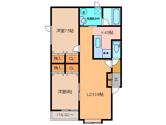 フェリーチェ223の間取り