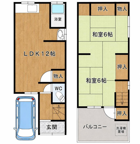 【間取り】 | 豊中町三丁目戸建