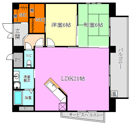 オーブ東須磨の間取り