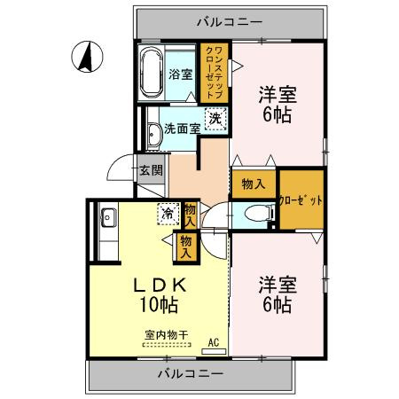 カーサ　デュエット　A棟の間取り