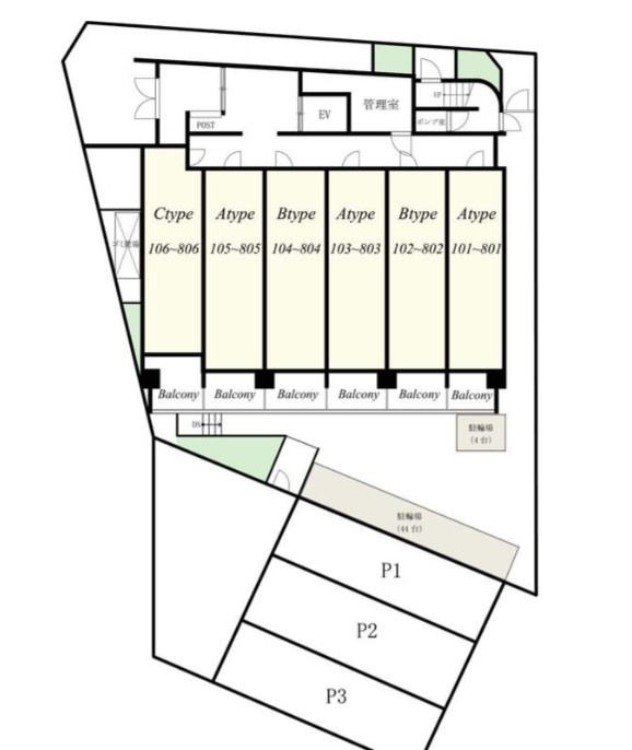 CASA AL MAREの区画図