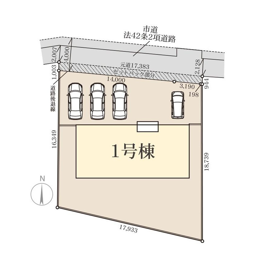 石岡市石岡第9　新築戸建の区画図