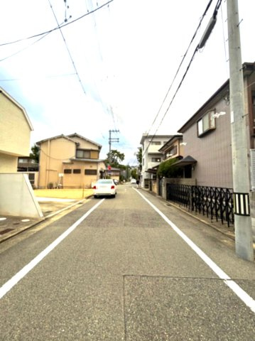 西宮市石刎町土地の前面道路含む現地写真|東側前面道路