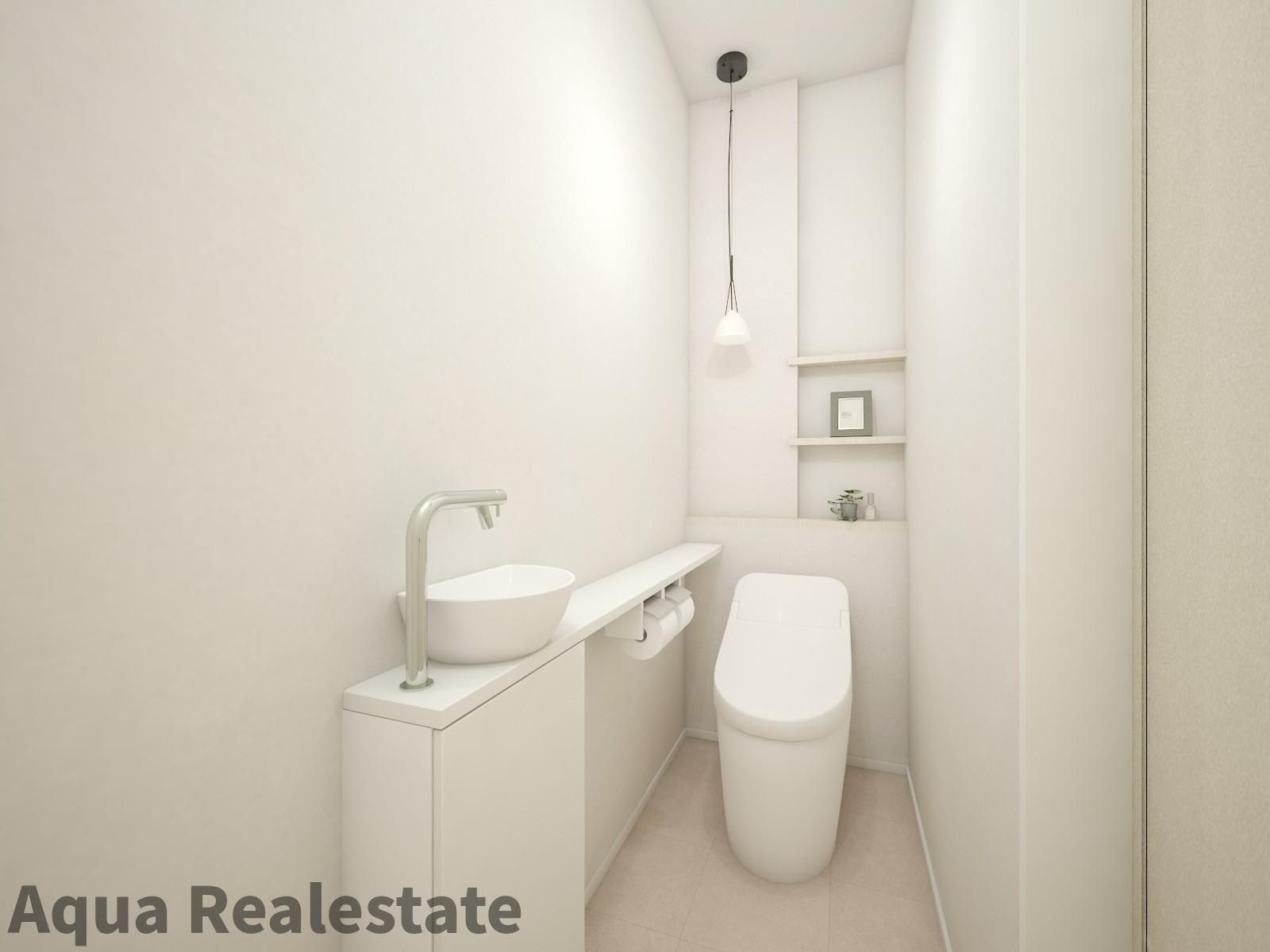 高松市鬼無町佐料の新築一戸建のトイレ|落ち着いたトイレです
