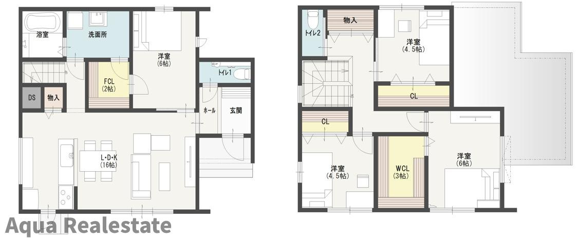 高松市鬼無町佐料の新築一戸建の間取り