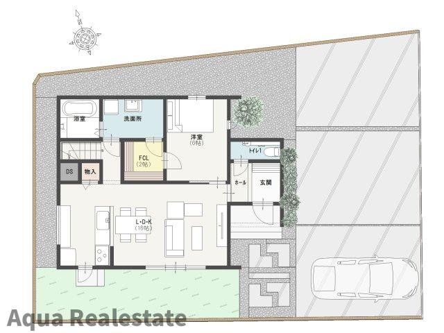 高松市鬼無町佐料の新築一戸建の区画図