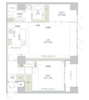 プレジオ谷町の間取り