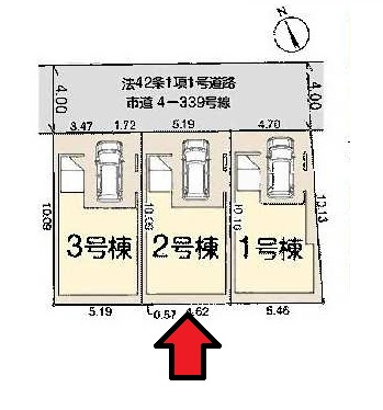 【区画図】 | 府中市南町4丁目新築戸建て | 区画図。