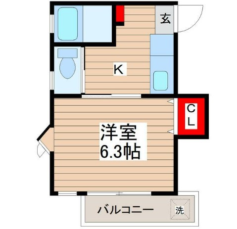 コーポハイブリッジの間取り