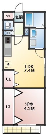 La famille K 新大阪の間取り