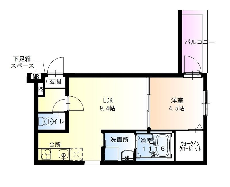 D-5 フジパレス南甲子園の間取り