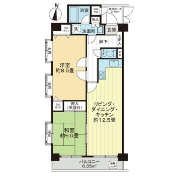ライオンズマンション若葉の間取り