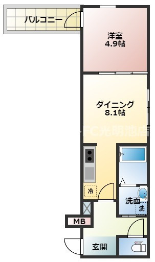 フジパレス高石Ⅲ番館の間取り