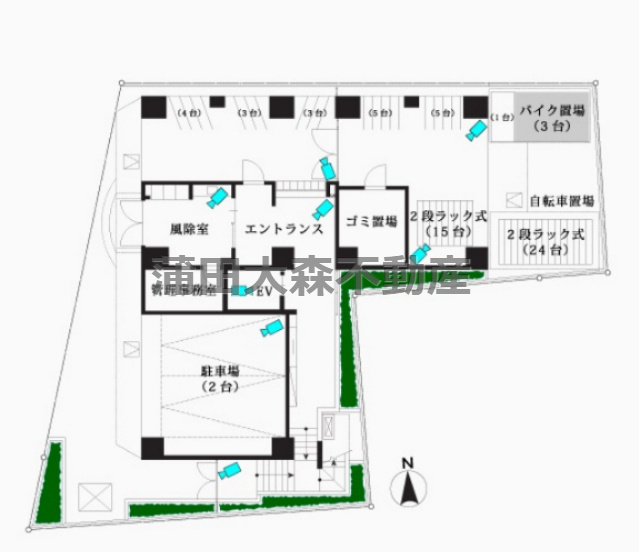 プレミアムキューブ大森本町の区画図