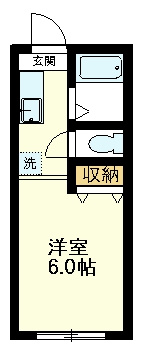 【間取り】 | エルム国分寺 | エルム国分寺、205号室、１Ｒ