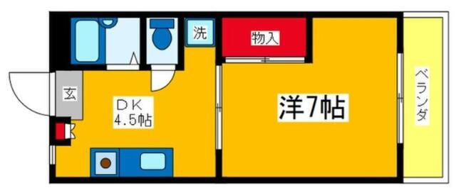 江戸川区東葛西５丁目の賃貸マンションの間取り