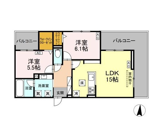 【間取り】 | セレスティア檀渓通【名古屋市賃貸・顔認証システム搭載】