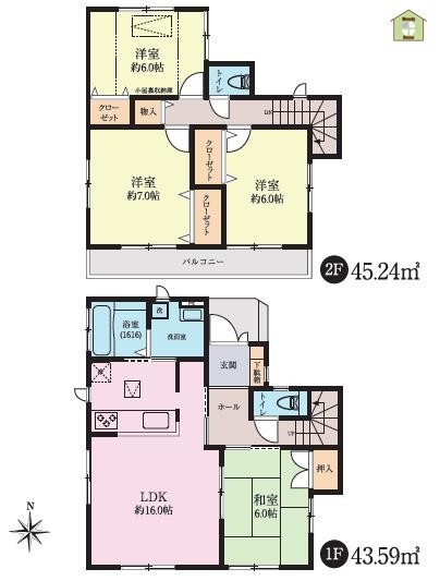 川口市上青木西2丁目　中古一戸建ての間取り