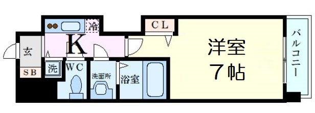 【間取り】 | プレサンス谷町キャトル