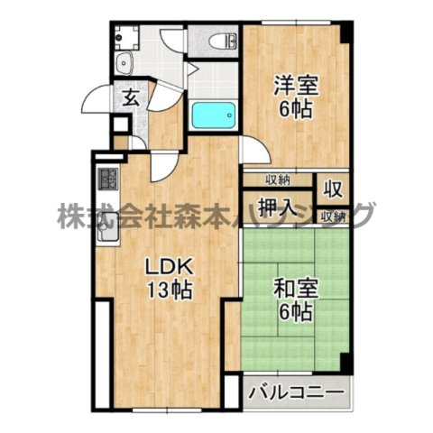 【間取り】 | 　カルチェ・ダムールC棟