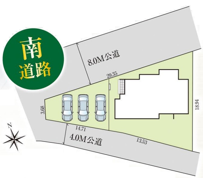 【新築戸建】太田市亀岡町3期の区画図|■区画図