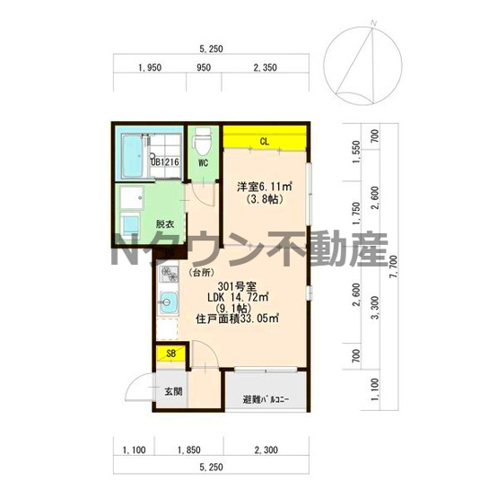 【間取り】 | ラファータ名駅 | 間取りです。
