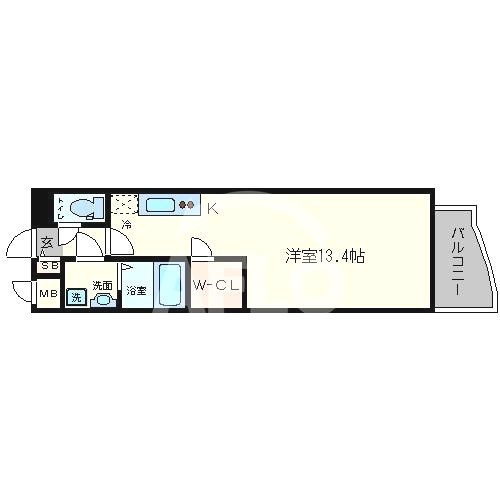 PHOENIX難波EASTの間取り|PHOENIX難波EAST（フェニックス難波イースト）　開放感ある間取り