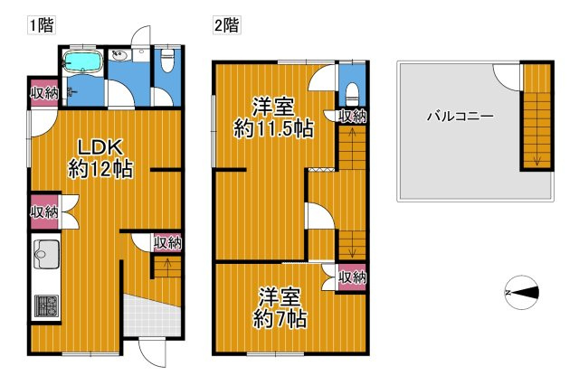 東大阪市永和1丁目の間取り