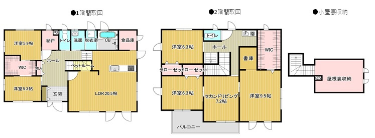 黒川郡大和町吉岡字西原戸建の間取り