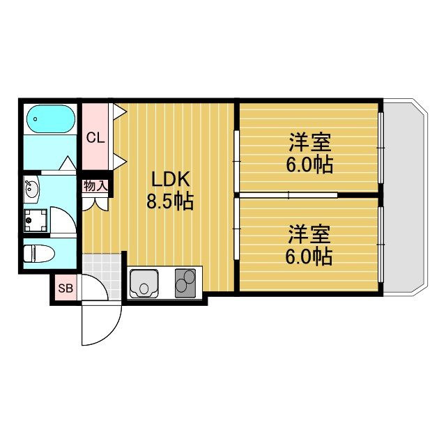 シティフラットの間取り