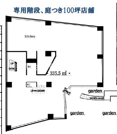大阪市北区中津３丁目の店舗一部の間取り