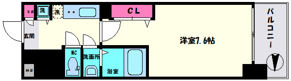 ラグゼ難波南の間取り|Luxe難波南　間取り
