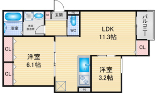 【間取り】 | REGALEST PRIME | 略図の為、現状優先