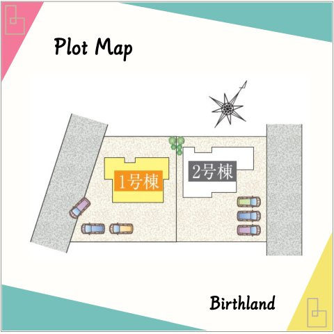 新築戸建・新築建売　郡山市喜久田町　喜久田小・喜久田中の区画図|【1号棟】カースペース3台確保！