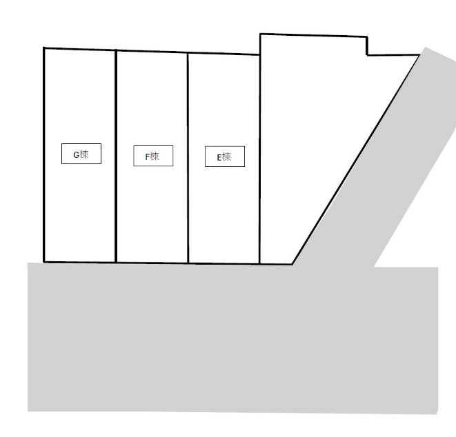 長根新築建売平屋　E棟の区画図