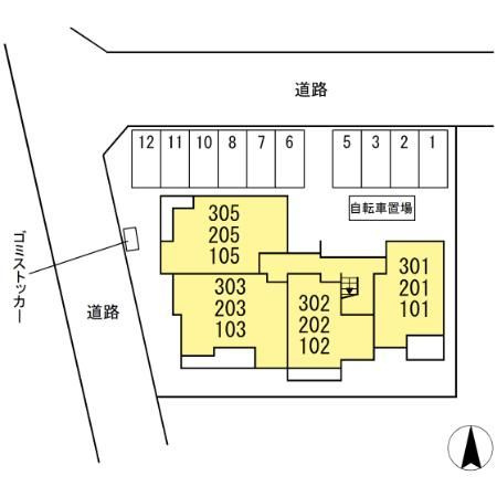 ガーデンテラスⅡの区画図