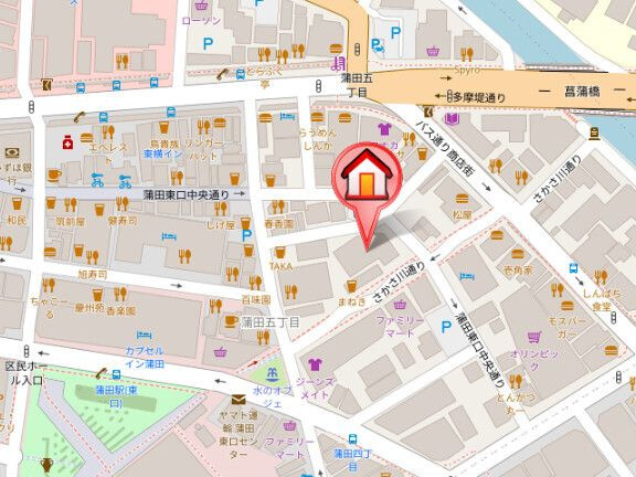 【地図】レジディア蒲田