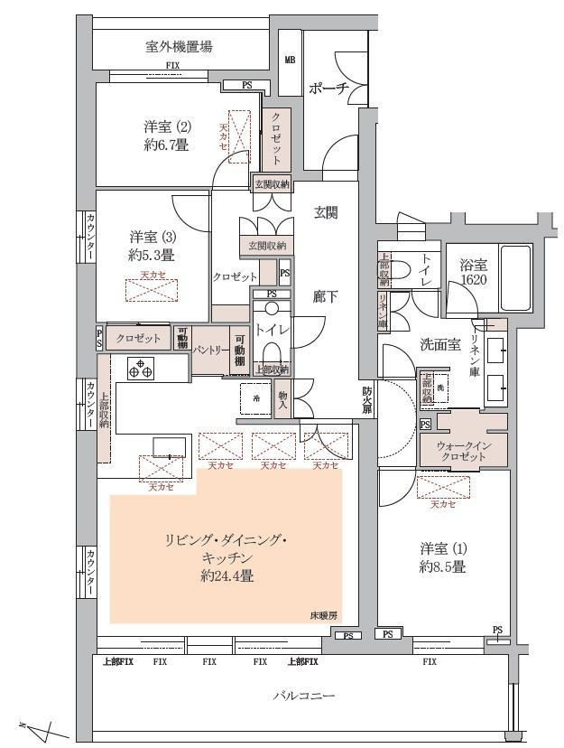 本郷パークハウス　ザ・プレミアフォートの間取り