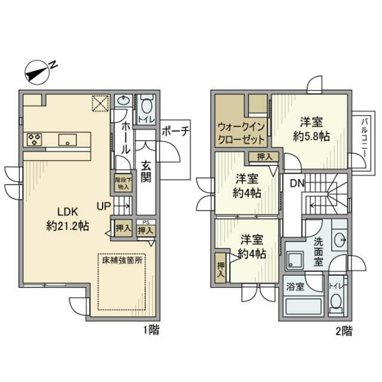 【間取り】 | 中和泉戸建-定期借家3年-