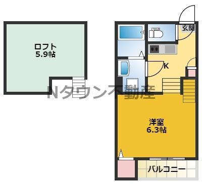 【間取り】 | ミリオン中村本町 | 間取りです。